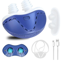 Anti Snoring Devices, Double Vortex Anti Snoring Device, Snoring Solution, Adjustable Wind Speed, Suitable for All Nose Shapes, Stop Snoring Suitable for Men and Women, Blue