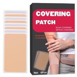Tattoo Cover Up Patch, 6 Pcs Ultra-Thin Waterproof Tattoo Cover Up Tape for Tattoos, Scars and Birthmarks