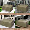 Patio Furniture Covers 2-Seater Outdoor Sofa Waterproof Heavy Duty Covers for Outdoor Furniture Sofa/Loveseat/Couch-Beige 60"Wx34"Dx30"H