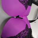 YooMee Push Up Bra for Women,Lace Bras with Underwire Cups,Comfort Padded T-Shirt Bra Add One Cup 34B