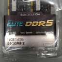 TEAMGROUP Elite DDR5 16GB Kit (2x8GB) 5600Mhz Hynix IC PC5-44800 CL46 Non-ECC Unbuffered UDIMM 288 Pin PC Computer Desktop Memory Module Ram Supports Intel & AMD TED516G5600C46DC01