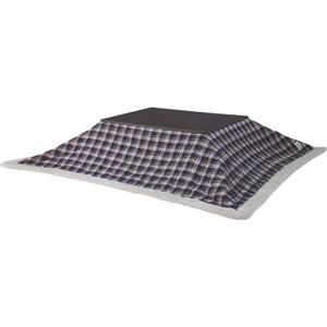 AZUMAYA KK-104BL Kotatsu Futon Comforter Rectangle Shape W90.0 x D75.0 Inches, Polyester Fabric Material, Home and Living, Navy Checked Design, This Order Comes only Futon Comforter