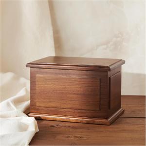 Aspen Studio Walnut Wooden Urn for Adult Human Cremation Ashes Handcrafted Decorative Urns Wooden Urn