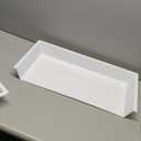 Amazon Basics Rectangular Plastic Desk Organizer, letter size Tray, 2-Pack, 24x12x2,5 inches, White
