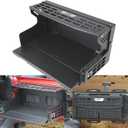 2-in-1 Tailgate Table and Foldable Molle Panel Fit for Jeep Wrangler JK JKU JL JLU 2007-2025 2/4 Door, Multi-Function Truck Storage and Camping Workstation