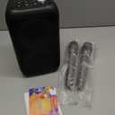 Karaoke Machine for Adults Kids, Portable Bluetooth Speaker with 2 Wireless Microphones, TWS Mode & LED Light, 10H Battery PA System Stage Monitors, Perfect for Home Party Outdoor Birthday Gifts(Black)