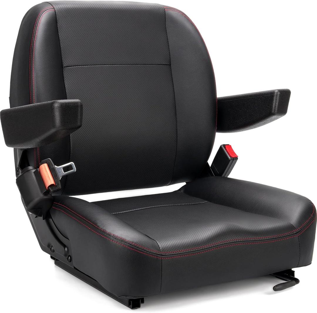 SEATIN Universal Forklift Seat,Tractor Seat,with Micro Switch,Armrest and Safety Belt,for Tractor,Mower,Skid Loader,Telehandler,Backhoe,Excavator Dozer