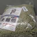 ITSOFT 3pc Non-Slip Shaggy Bathroom Mat Set, Includes 24 x 21 Inches U-Shaped Contour Toilet Rug, 34 x 21 Inches Bathmat and 1 Toilet Lid Cover, Sage Green