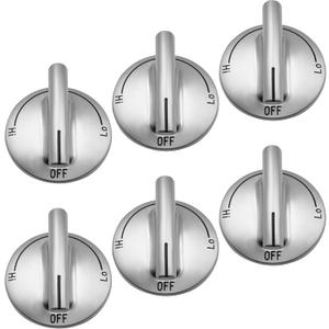6Pcs Upgraded 7733P410-60 Surface Burner Knob,Gas Stove knobs Replacement for May-tag/Jenn-Air/Kitchen-Aid Gas Cooktop Stove,Replaces 74007733 AP5668987 etc Chrome Plated Stove knobs Set