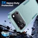Magnetic for iPhone 17 Pro Case, Heavy Duty Protection, 23ft Military-Grade Drop Protection, Compatible with MagSafe, Tough Non-Slip, Matte Surface Phone case for iphone 17 Pro 6.3", Light Green