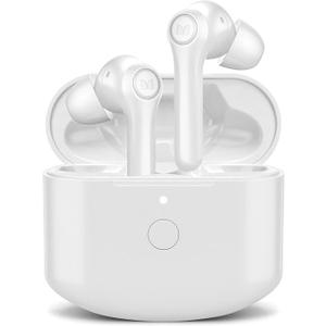 Monster Verse True Wireless Earbuds with Charging Case, Bluetooth 5.0 in-Ear Stereo Headphones, Built-in Mic for Clear Calls, USB-C Quick Charge (White)