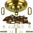 Heavy Duty Canopy Kit and 3.2 feet Pendant Light Fixture Chain for Chandelier or Swag Light Fixtures,Vintage Gold Copper