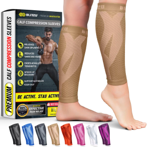 Blitzu Calf Compression Sleeves, XXL