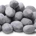 Stanbroil 24pcs Light Weight Ceramic Fiber Pebble Stones for Fire Pit and Fireplace - Grey