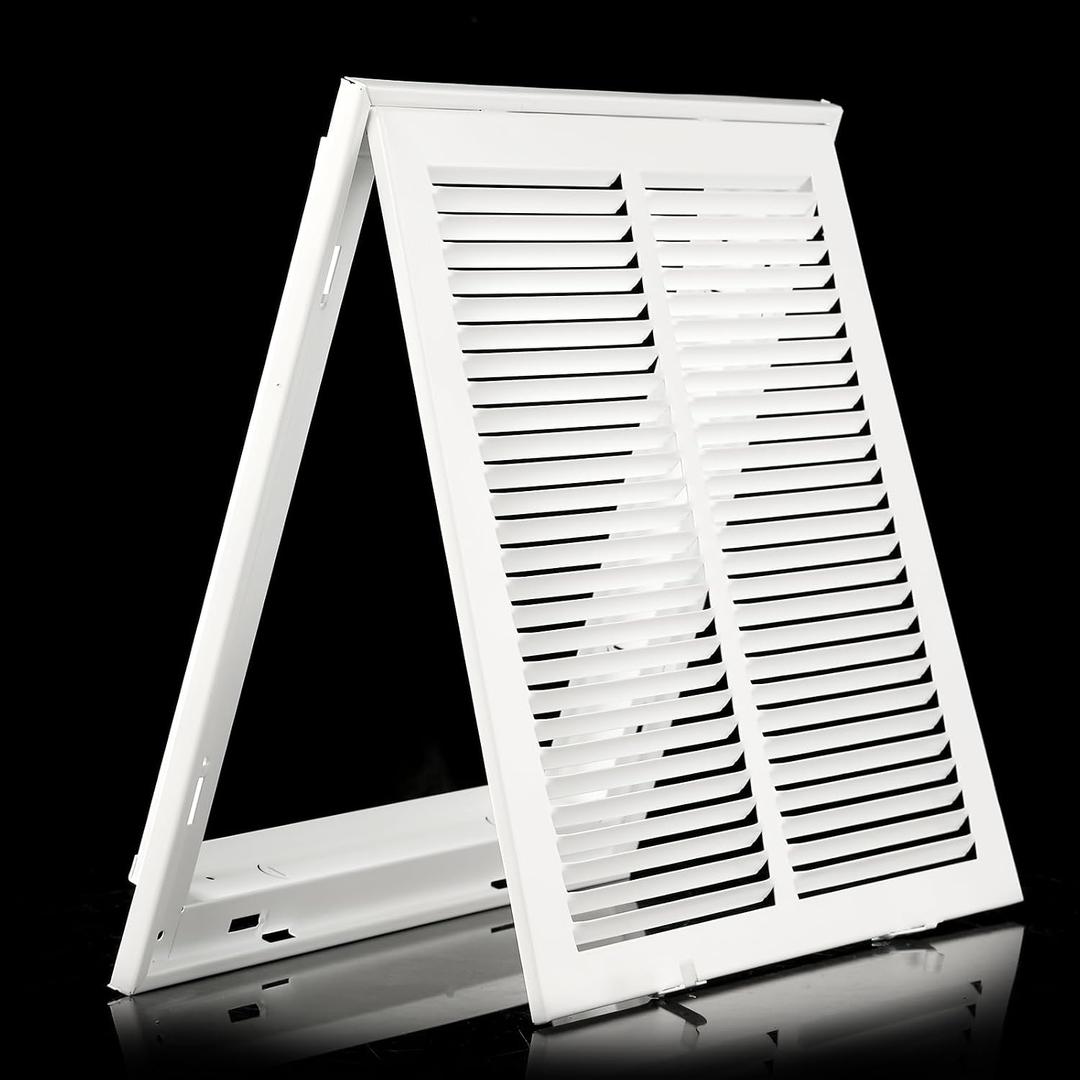 14×14 Return Air Grille [Duct Opening Size] Return Vent Cover for Wall or Ceiling,Steel Return Air Grill Removable Face/Door for 1 inch Filters (14"W x 14"H [Duct Opening])