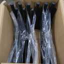 Amazon Basics Sturdy Foldable Plastic Chair, Portable, 350-Pound Capacity, Black, 6-Pack