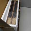 QEEIG Bathroom Floating Shelves for Wall - 15.7" Wall Mounted Shelf Over Toilet Farmhouse Home Decor Display Bookshelf Small 15.7 x 6.7 inch Set of 2, Rustic Brown (008-40BN)