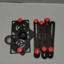 QWORK Multi Angle Aluminum Alloy Measuring Ruler - 12-Sided, Aluminum Alloy Angle Measurement Tool with Hole Punch Locator