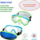 Swim Goggles Kids 6-14, Diving Mask No Tangle StrapWater Goggles Nose Cover for JR / Youth