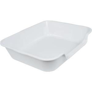 1 Pack Extra Large Dog Litter Box Pan Tray (ABS Material), Low Entry Jumbo Senior Litter Boxes for Multiple Kitten Big Cats, Pet Safe Indoor Dog Potty (Light Gray, 24" L x 20" W)