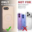 YENAPOON for iPhone 17e Case, iPhone 16e Case, Matte Magnetic Phone Cover [with 1 Screen Protector] [Support for MagSafe] [Shockproof Military Grade Protection] Translucent Frosted Back, Coral Pink