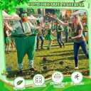 Skicuff St. Patrick's Day Yard Game for Adults, Giant Leprechaun Granny Pants Set with Hat Beard Gold Coins Cauldron, Funny Irish Party Games for Family Outdoor Lawn