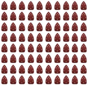 80pcs Mouse Sander Sandpaper Assortment 6 Holes, Mouse Sanding Pads, 40 60 80 100 120 150 220 320 Grit Detail Sand Paper Mouse Sand Paper Sander Sanding Disc Mouse Sander Pads