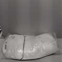 VETHIN Princess Bed Canopy for Girls Double Layer Sheer Mesh Dome Elegant Lace Mosquito Net Bed Curtain for Full Queen King Bed with led Stars String Lights(White/White)