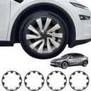 Rim Protector for Tesla 2025 2026 Model Y Juniper 20 Inch Helix Wheel Cover All-in-one Car Tire Trim Rings Rim Case Hubcaps Model Y Juniper Accessories (Matte Black, 20'' ModelY Juniper-4pcs)
