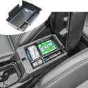 RUNROAD Center Console Organizer Tray Compatible with Jeep Compass 2022 2023 2024 2025 Accessories, Coin Holder Armrest Tray Secondary Storage Box Insert Console Organizer Card Container, Blue