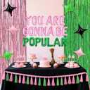 LaVenty You're Gonna Be Popular Balloon Banner for Witch Birthday Party | You're Gonna Be Popular Balloon Banner for Witch Birthday Party Pink and Green Princess Witch Party Decorations