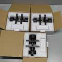 Goldenwarm Black Door Knobs Passage, Zinc Alloy Matte Black Passage Door Knob, Heavy Duty Modern Hall and Closet Door Knobs, Hallway (3 Pack)