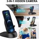 Dome Security Camera, 2.4/5GHz Smart Indoor Baby/Pet Monitoring Cam with Wirless Charger, Motion Detection, Phone APP, Rotate Lens 250Viewing Angle for Home Security
