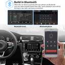 Double Din Car Stereo Radio Compatible with Apple Carplay and Android Auto, 7-Inch HD Touchscreen with Voice Control, Mirror Link, Backup Camera, Steering Wheel, Bluetooth, FM, USB/TF/AUX Port