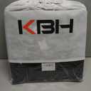 KBH Center Console Armrest Cover for Chevy Silverado & GMC Sierra 2019-2026, Tahoe & Suburban & Yukon 2021-2026, Vinyl Leather Trim, Bucket Seat, Black-Double Stitch