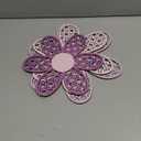 Maitys 3 Pieces Boho Daisy Wall Decor Natural Rattan Flower Wall Hanging Art Wooden Boho Art Nursery Flowers Farmhouse Hanging Decor for Home Office Nursery(Pink, Purple)