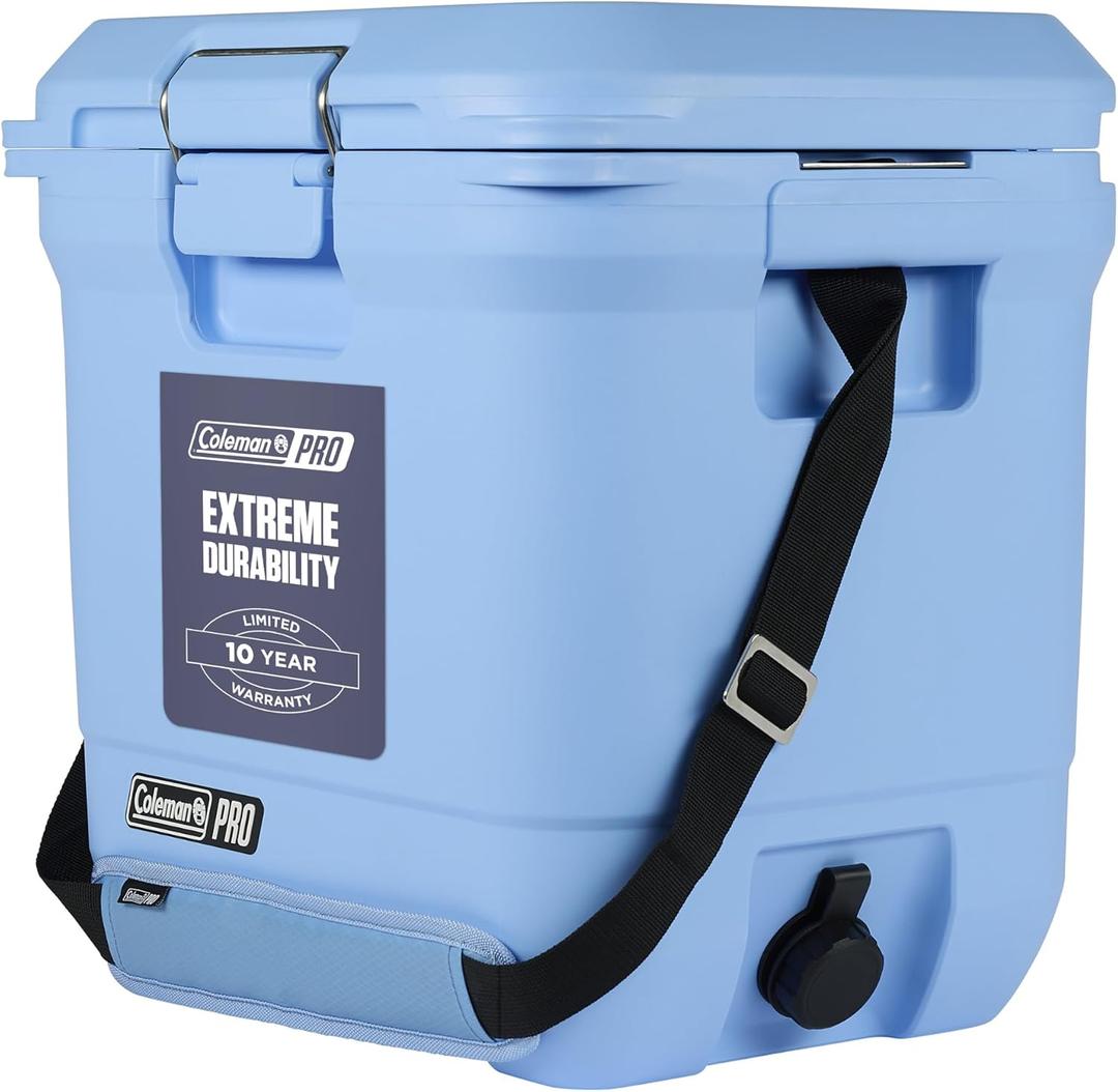 Coleman Pro Heavy-Duty 25qt Ultra-Light Premium Hard Cooler, Extra-Thick Insulation Keeps Ice up to 3 Days, 36-Can Capacity, 25-Quart