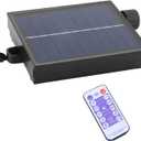 Diydeg Replacement Solar Panel, Automatic Waterproof Adjustable Solar String Light Control Box with Remote Control, Solar Lamp String Circuit Board (Output Flat Pressure 3V)