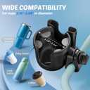 Guiseapue 2 Packs Cup Holder for Walker: Stroller Cup Holder Attachment with Phone Holder, Wheelchair/Stroller Accessories for Uppababy, Nuna, Doona, Bike, Scooter, Baby Travel Essential, Black