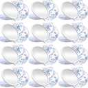 24 Pcs Blue Floral Mini Compact Mirrors Bulk Small Pocket Bridesmaid Mirrors for Bridal Shower Party Favors Purse Travel Makeup Folding Glass Gift for Women Wedding Guest Birthday