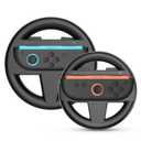 TNP Racing Steering Wheel for Nintendo Switch 2 JoyCon 2025 - Racing Wheel Controller Accessory Grip Handle Kit Attachment for Nintendo Switch 2 Joy-Con, (Set of 2 Black)
