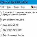 HP Smart Tank Plus 651 Wireless All-in-One Printer, Ink Tank Printer-for-Home Use, Auto Document Feeder, Mobile Print, Scan, Copy, Fax, an EcoTank Alternative (7XV38A)