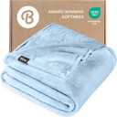 Bare Home Fleece Blanket - Full/Queen - Ultra-Soft Lightweight for Bed, Sofa, and Couch - Luxury Microplush - Cozy Warm Blanket (Full/Queen, Light Blue)