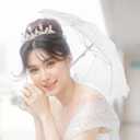 STOBOK Vintage Lace Umbrella, 50x42cm, White, Suitable for Weddings, Parties, Camping, Travel