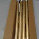 Gold Curtain Rods, Room Darkening Rod for Windows 48 to 90 Inches(4-7.5Ft), Wrap Around Curtain Rods, Heavy Duty Blackout Drapery, Modern Decorative Window Treatment Rod, Gold