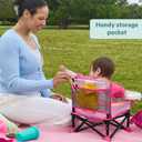 Bright Starts Disney Minnie Mouse Pop 'N Sit Portable Booster, Indoor/Outdoor Use, Floor Seat with Feeding Tray, 6 Mos - 3 Yrs (1 Count (Pack of 1))