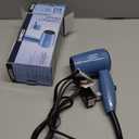 Conair Travel Hair Dryer with Dual Voltage, 1600W Compact Blow Dryer with Folding Handle, Blue