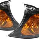 2PCS Turn Signal Corner Light Lamp Compatible with E46 3 Series 325i 325Xi 330i 330Xi 2002-2005 Signal Marker Light Amber Lens Left Right Front Parking Light Housing 63137165859 63137165860