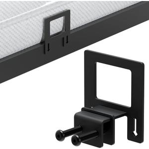 6-Pack Non-Slip Mattress Grippers for Metal Bed Frame, Heavy Duty Mattress Gaskets, Adjustable Anti-Slide Brackets, Black  Includes Screws & Allen Wrench