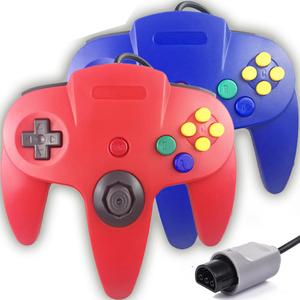 Tevodo N64 Controller, Upgraded Joystick Classic Wired Controller Compatible with N64 Console(Red and Blue)